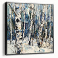 Modern Winter Birch Trees - Living Room Wall Art on Canvas