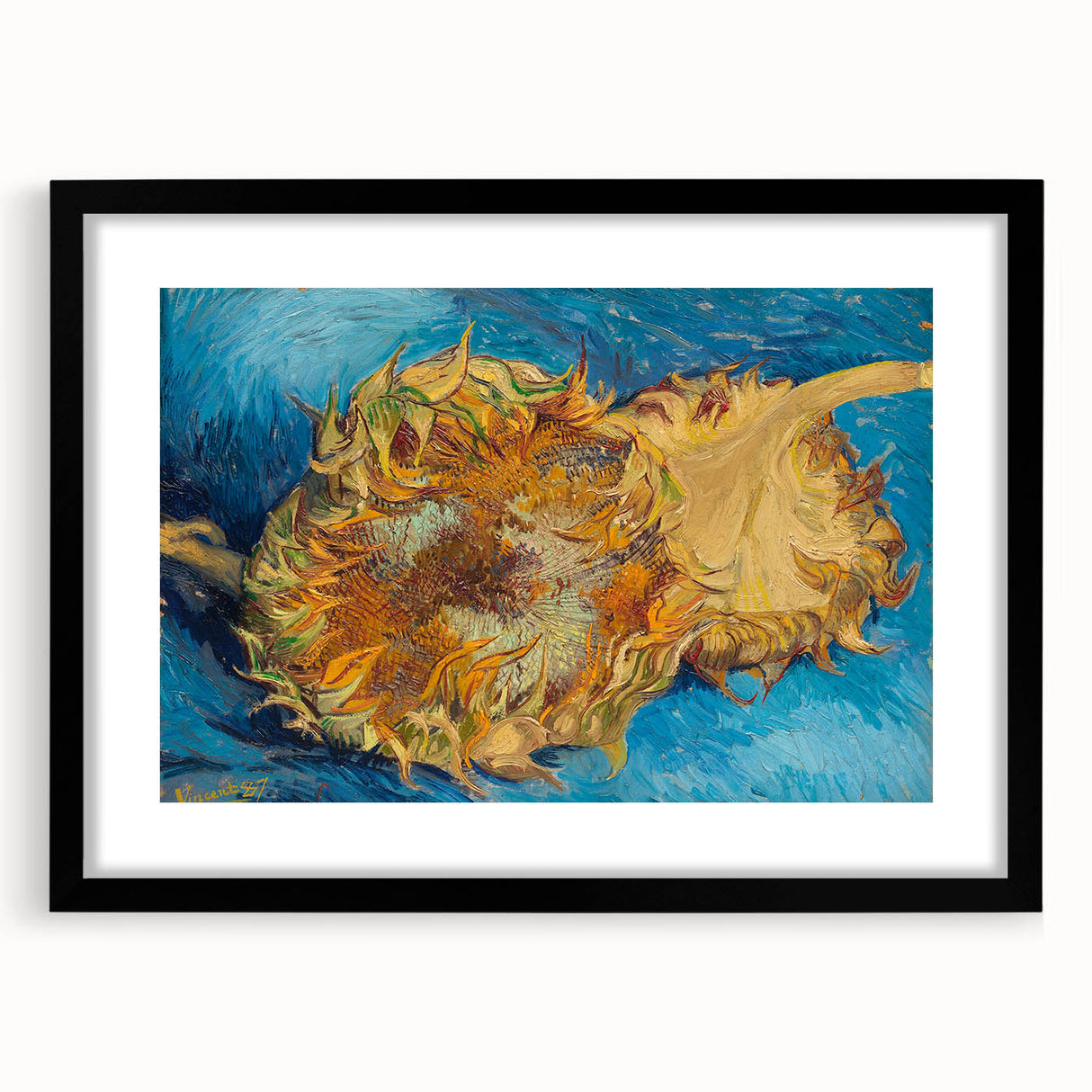Impressionist Garden Scene - Flowers and Pathway Wall Art Print