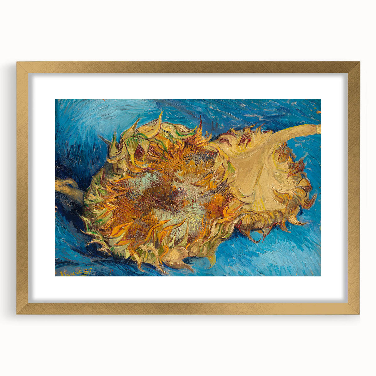 Impressionist Garden Scene - Flowers and Pathway Wall Art Print