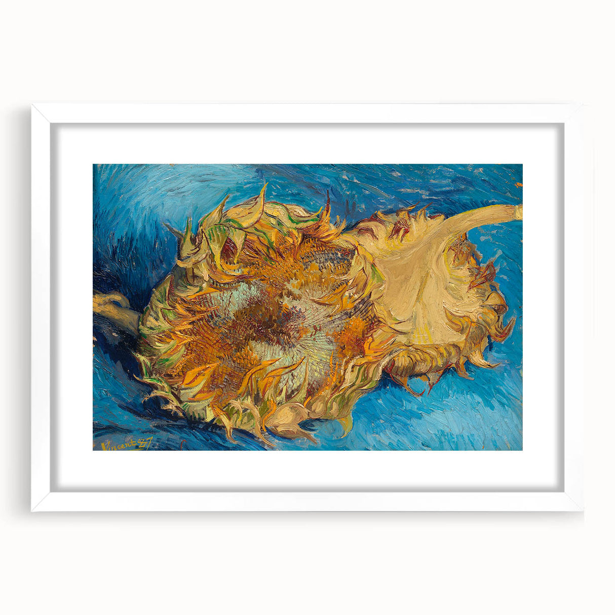 Impressionist Garden Scene - Flowers and Pathway Wall Art Print