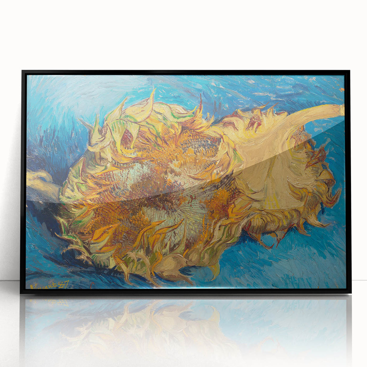 Impressionist Garden Scene - Flowers and Pathway Wall Art Print