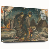 Night Walkers" Abstract Modern Art - Minimalist Modern Decor