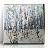 Winter Birch Forest - Modern Living Room Wall Art on Canvas