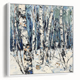 Winter Birch Forest - Modern Living Room Wall Art on Canvas