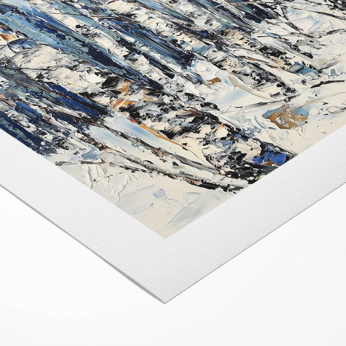 Winter Birch Forest - Modern Living Room Wall Art on Canvas