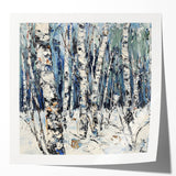 Winter Birch Forest - Modern Living Room Wall Art on Canvas