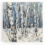Winter Birch Forest - Modern Living Room Wall Art on Canvas