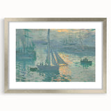 Sunset on the Seine: Claude Monet's Impressionist Wall Art Masterpiece