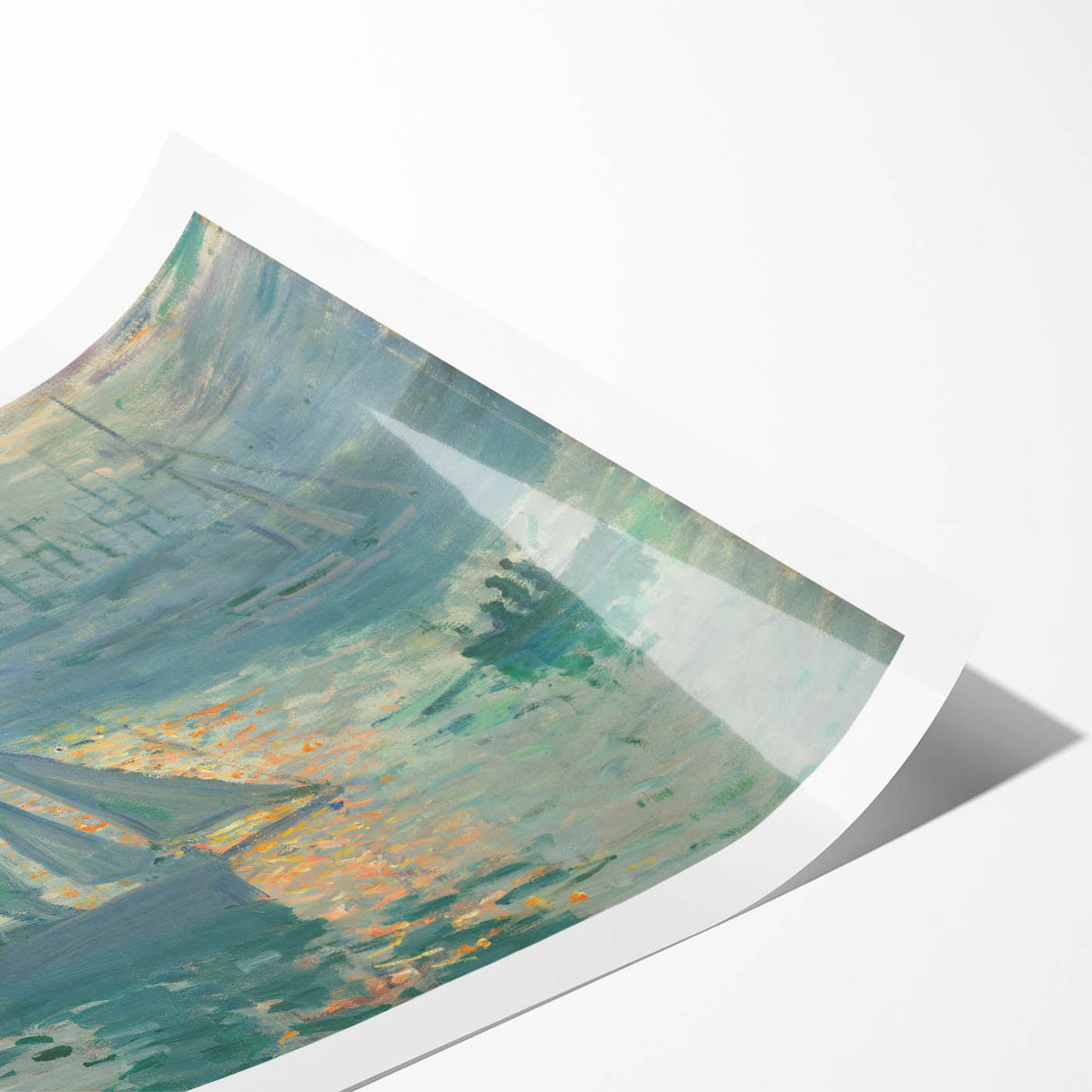Sunset on the Seine: Claude Monet's Impressionist Wall Art Masterpiece