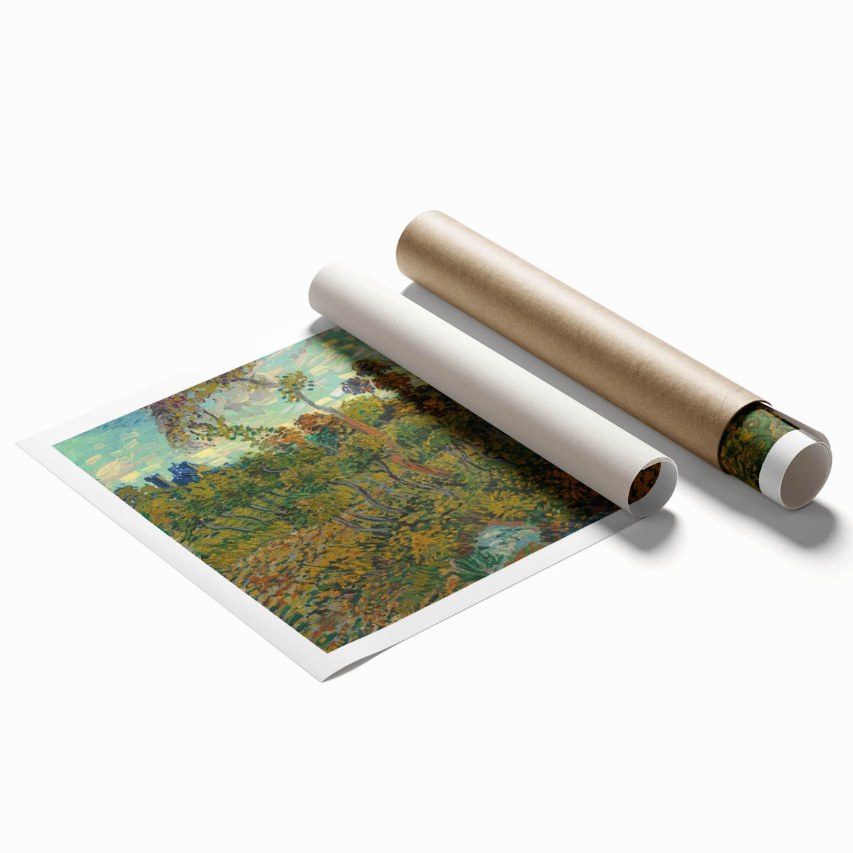 Sunset at Montmajour: Impressionist Landscape Wall Art by Van Gogh