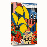 Modern Wall Art - Vibrant Abstract Landscape with Bold Colors