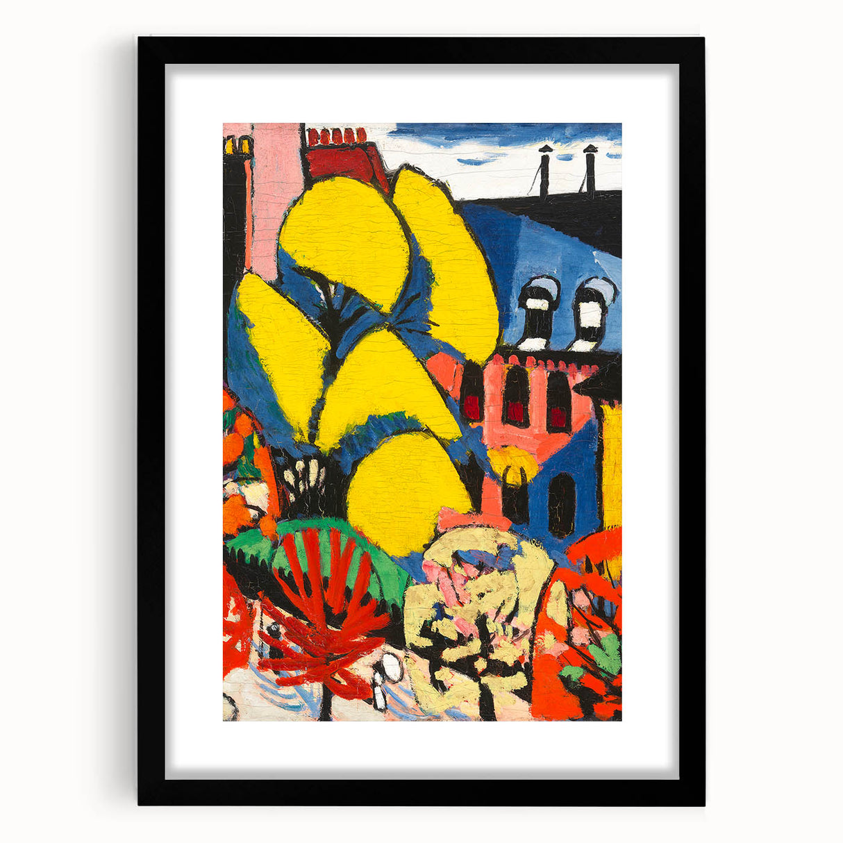 Modern Wall Art - Vibrant Abstract Landscape with Bold Colors