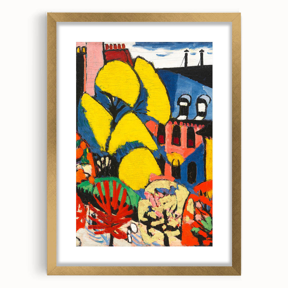 Modern Wall Art - Vibrant Abstract Landscape with Bold Colors