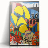Modern Wall Art - Vibrant Abstract Landscape with Bold Colors
