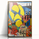 Modern Wall Art - Vibrant Abstract Landscape with Bold Colors