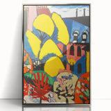 Modern Wall Art - Vibrant Abstract Landscape with Bold Colors