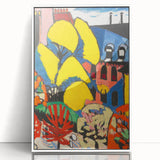 Modern Wall Art - Vibrant Abstract Landscape with Bold Colors