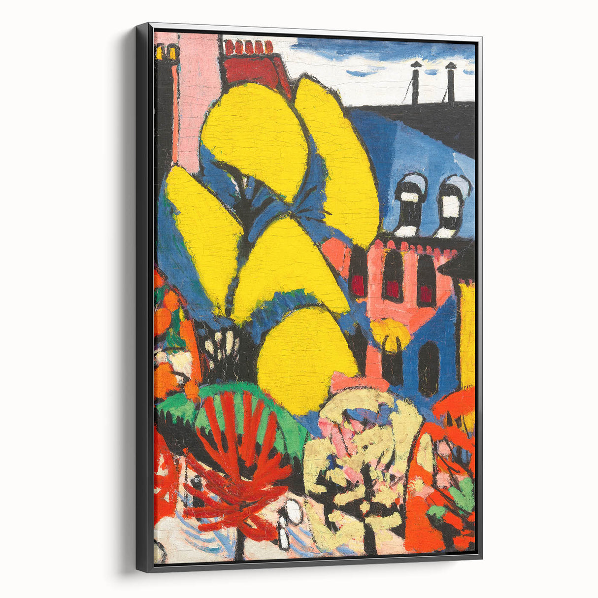 Modern Wall Art - Vibrant Abstract Landscape with Bold Colors