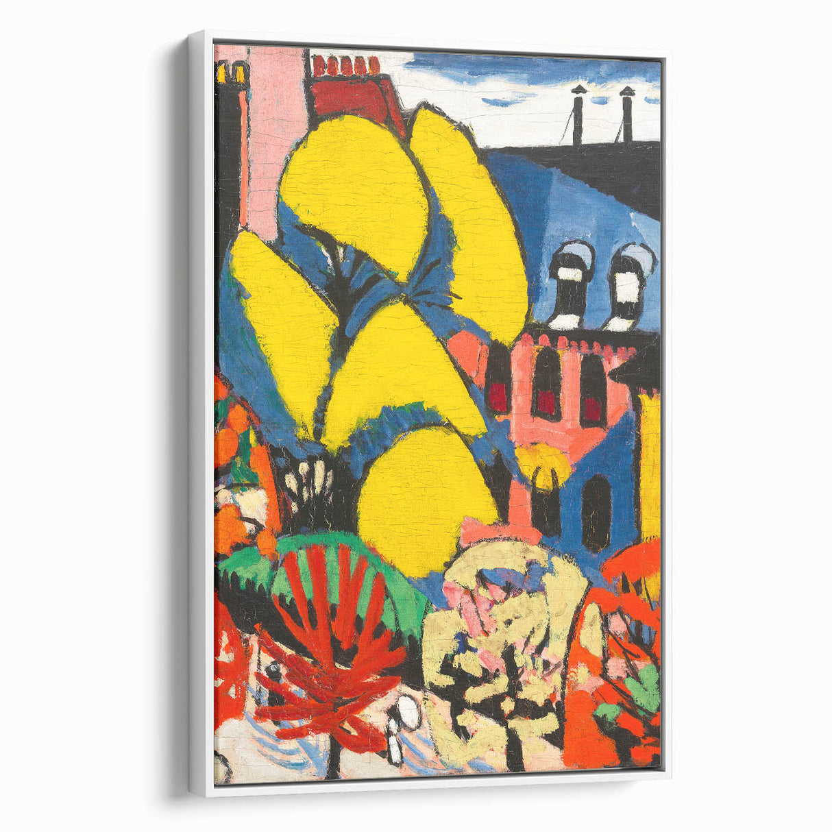 Modern Wall Art - Vibrant Abstract Landscape with Bold Colors