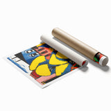 Modern Wall Art - Vibrant Abstract Landscape with Bold Colors