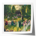 Impressionist Landscape with Tennis Scene - Vibrant Impressionism Wall Art