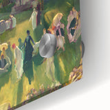 Impressionist Landscape with Tennis Scene - Vibrant Impressionism Wall Art