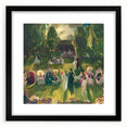Impressionist Landscape with Tennis Scene - Vibrant Impressionism Wall Art