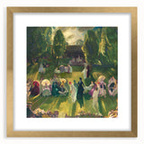 Impressionist Landscape with Tennis Scene - Vibrant Impressionism Wall Art