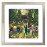 Impressionist Landscape with Tennis Scene - Vibrant Impressionism Wall Art