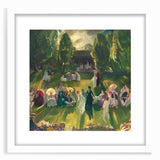 Impressionist Landscape with Tennis Scene - Vibrant Impressionism Wall Art