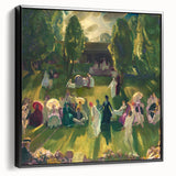 Impressionist Landscape with Tennis Scene - Vibrant Impressionism Wall Art
