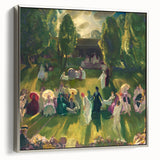Impressionist Landscape with Tennis Scene - Vibrant Impressionism Wall Art