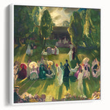 Impressionist Landscape with Tennis Scene - Vibrant Impressionism Wall Art