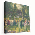 Impressionist Landscape with Tennis Scene - Vibrant Impressionism Wall Art