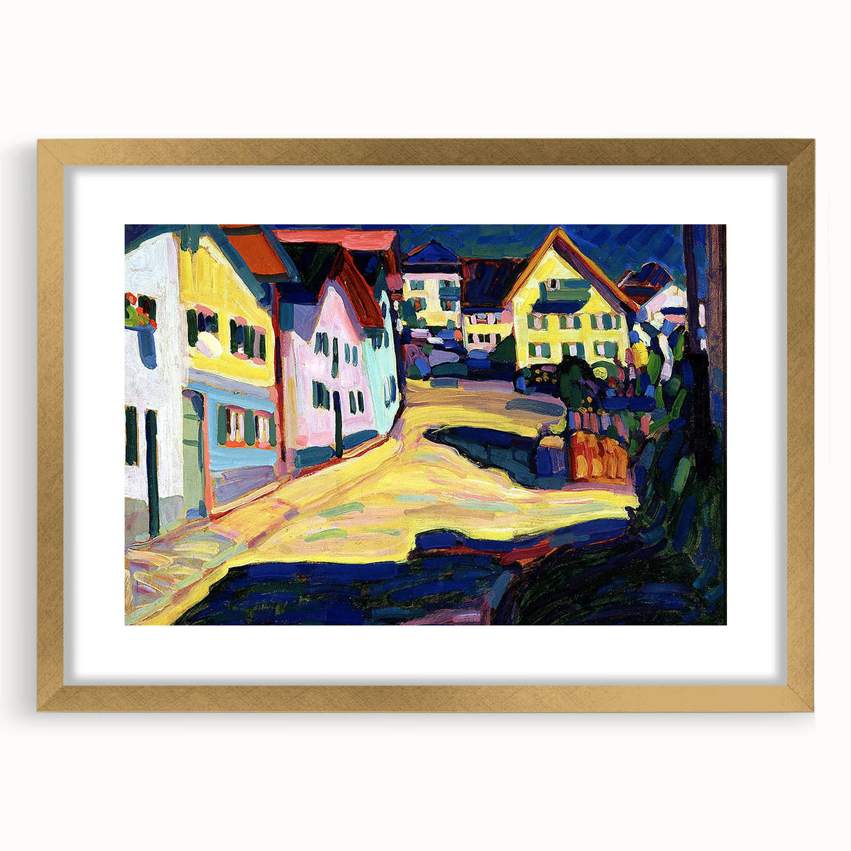 Murnau Street View" Abstract Modern Art - Contemporary Wall Decor