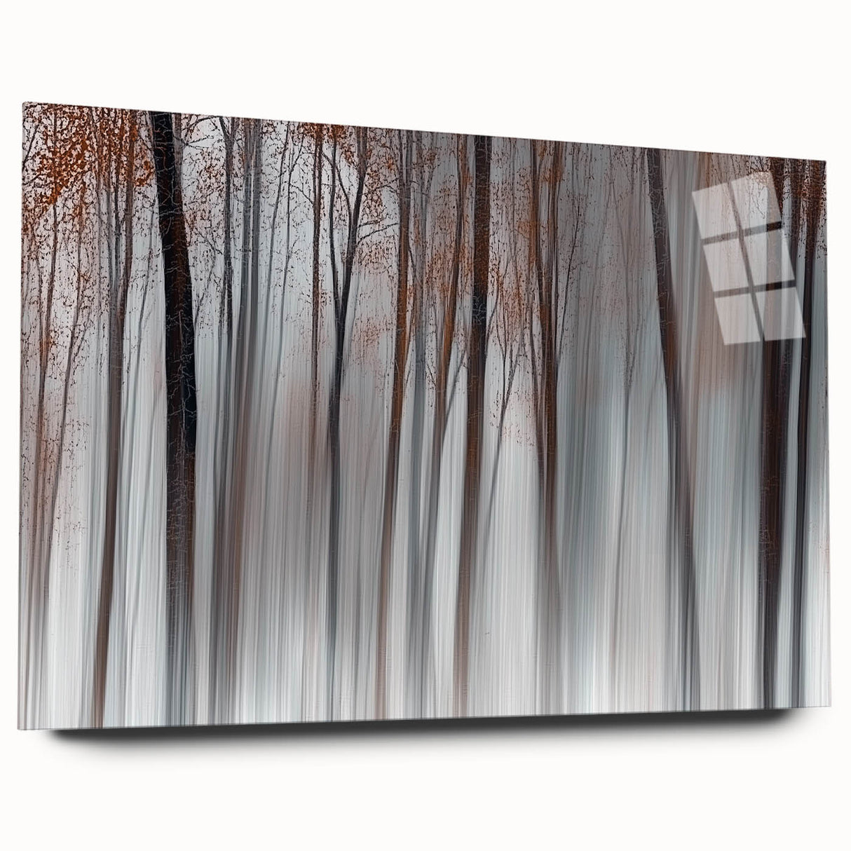 Misty Forest Blur – Dynamic Abstract Autumn Motion Wall Art