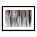 Misty Forest Blur – Dynamic Abstract Autumn Motion Wall Art