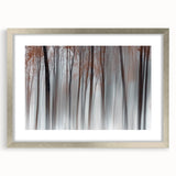 Misty Forest Blur – Dynamic Abstract Autumn Motion Wall Art