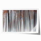 Misty Forest Blur – Dynamic Abstract Autumn Motion Wall Art