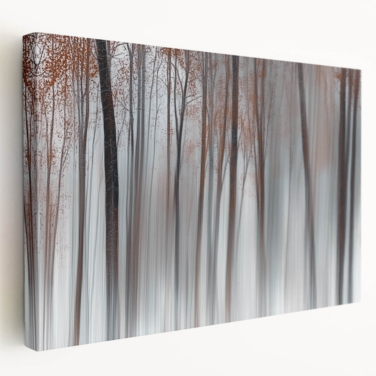 Misty Forest Blur – Dynamic Abstract Autumn Motion Wall Art