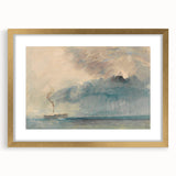 Romantic Art Prints: Paddle Steamer in a Storm - Historical Wall Art