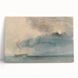 Romantic Art Prints: Paddle Steamer in a Storm - Historical Wall Art