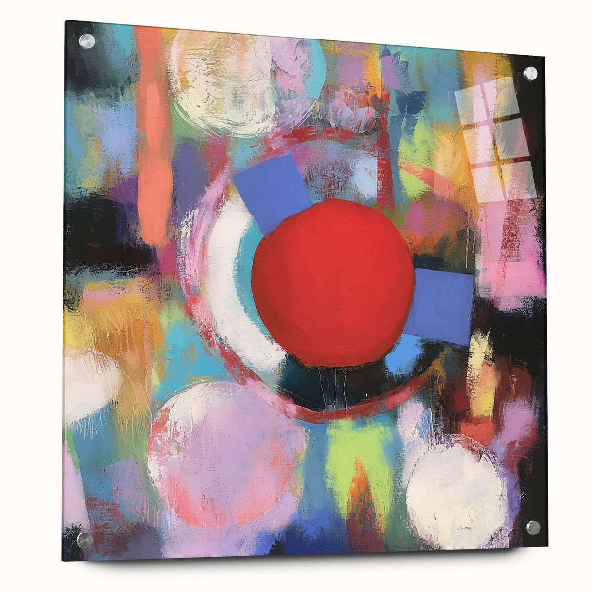 Colorful Bedroom Wall Art – Abstract Framed Canvas Print