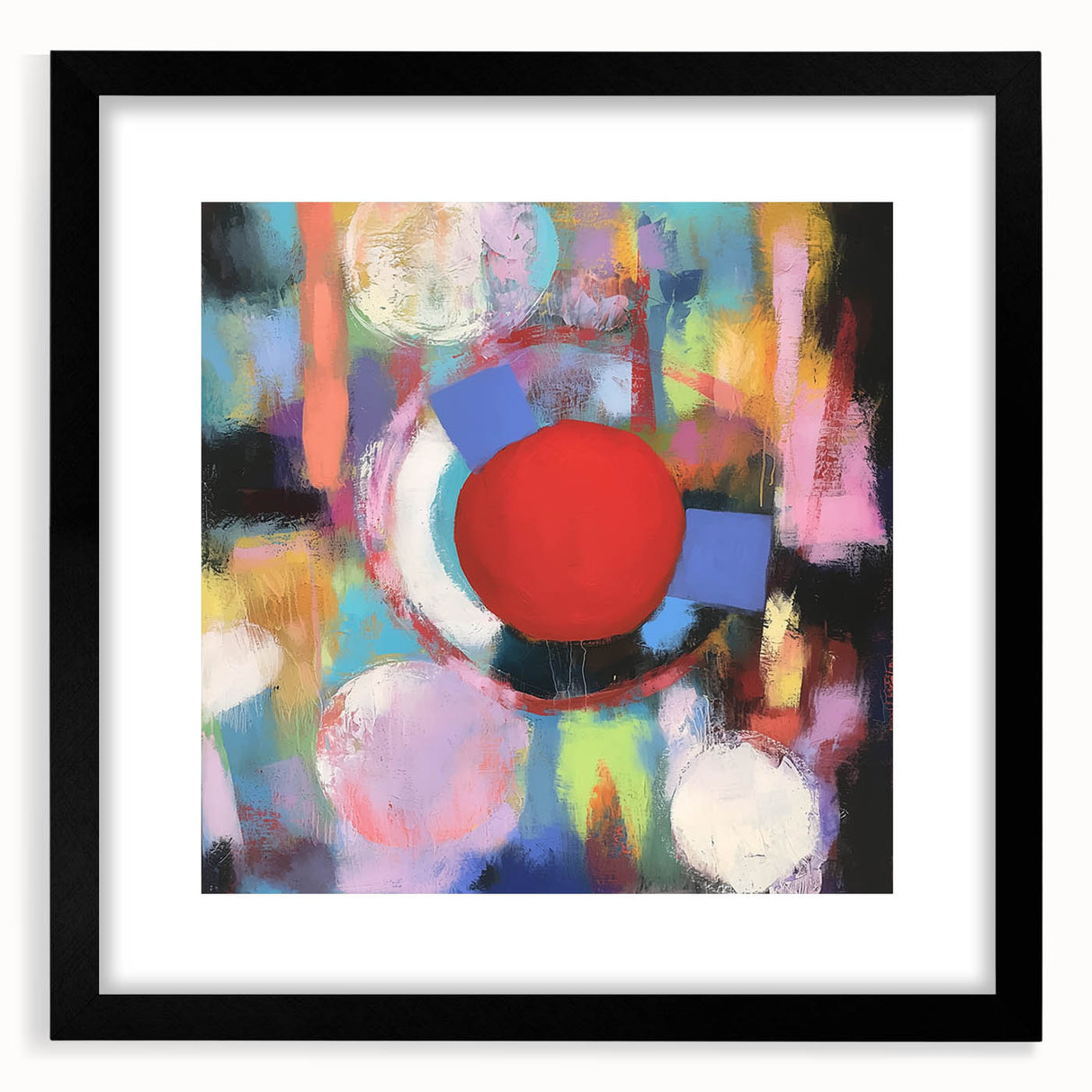 Colorful Bedroom Wall Art – Abstract Framed Canvas Print