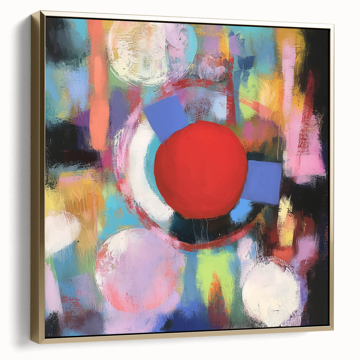 Colorful Bedroom Wall Art – Abstract Framed Canvas Print