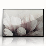 Blush Petal Serenity - Elegant Floral Living Room Wall Art