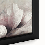 Blush Petal Serenity - Elegant Floral Living Room Wall Art