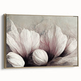 Blush Petal Serenity - Elegant Floral Living Room Wall Art