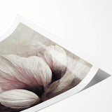 Blush Petal Serenity - Elegant Floral Living Room Wall Art