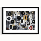 Abstract geometric frame in matte black showcasing a modern design, ideal for contemporary decor, available for stylish home or office display.